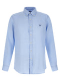 Polo Ralph Lauren Blaue Leinenbluse
