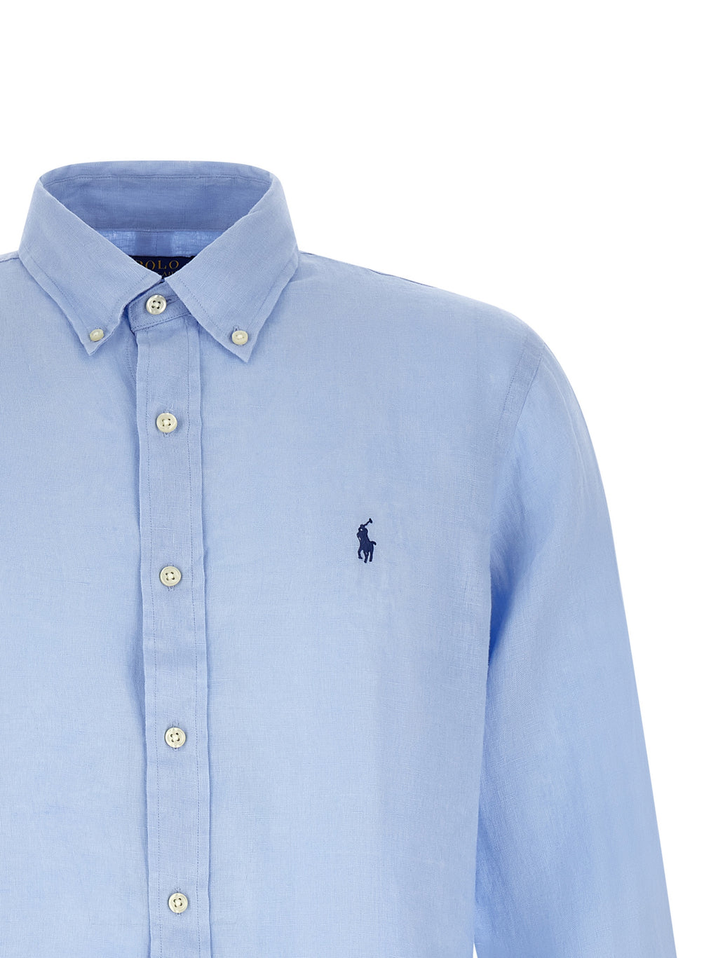 Polo Ralph Lauren Blaue Leinenbluse