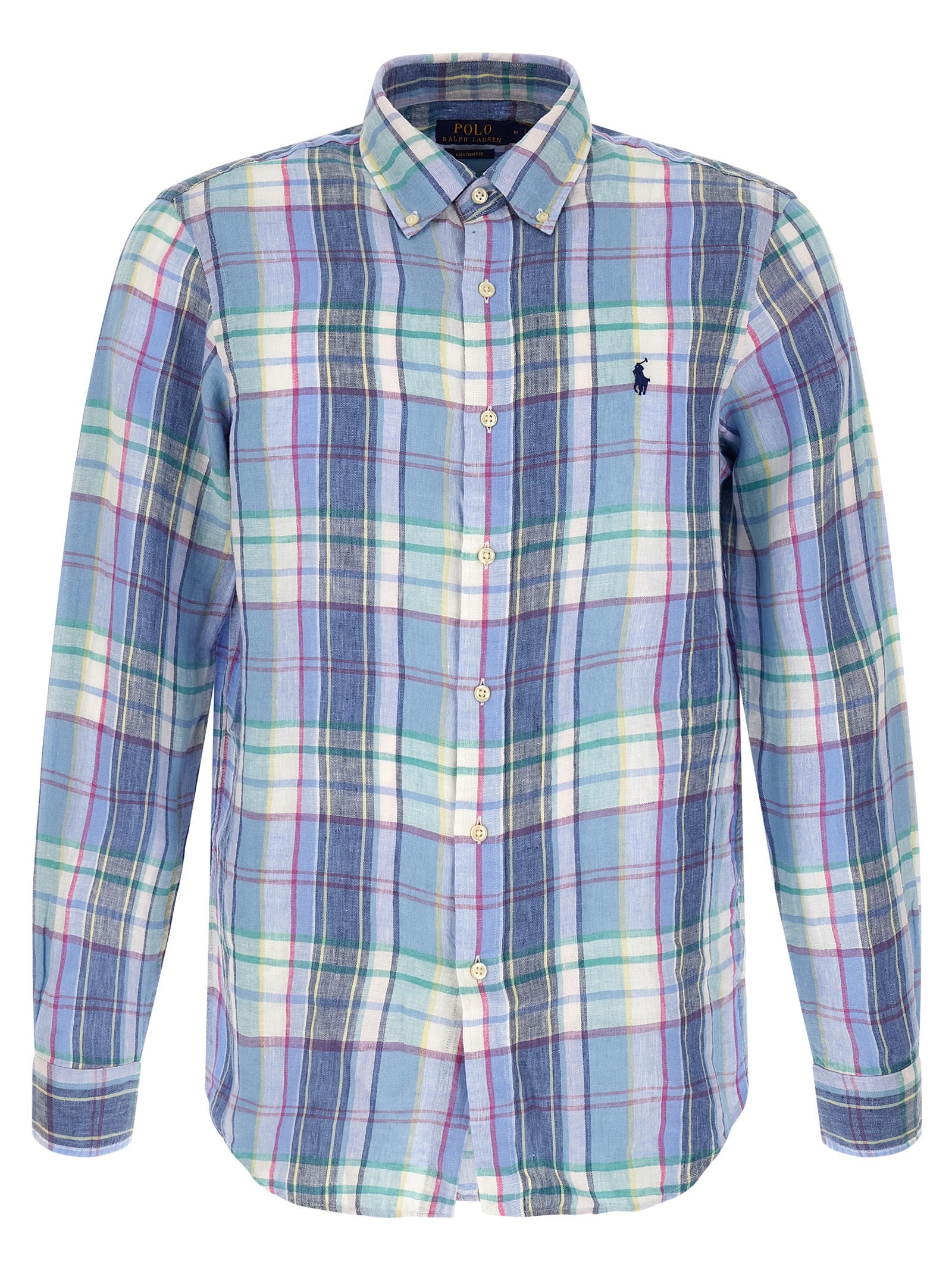 Polo Ralph Lauren Blaue Leinenbluse