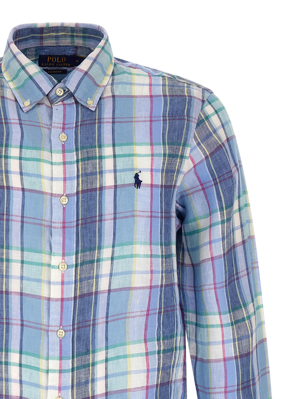 Polo Ralph Lauren Blaue Leinenbluse