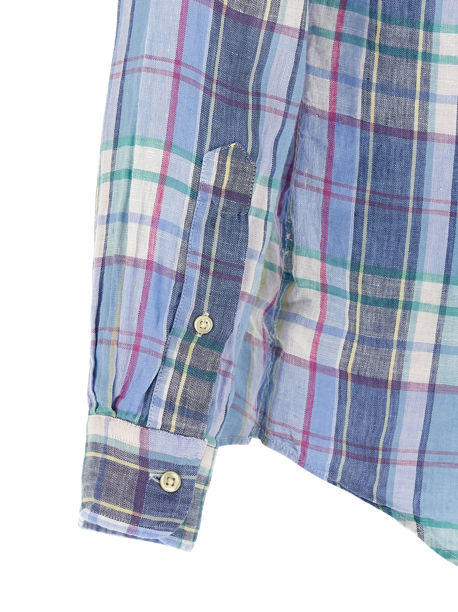 Polo Ralph Lauren Blaue Leinenbluse