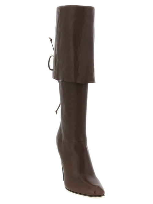Alexander McQueen Braun Lammleder Over The Knee
