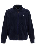 Polo Ralph Lauren Blaue Baumwolljacke in voller Länge