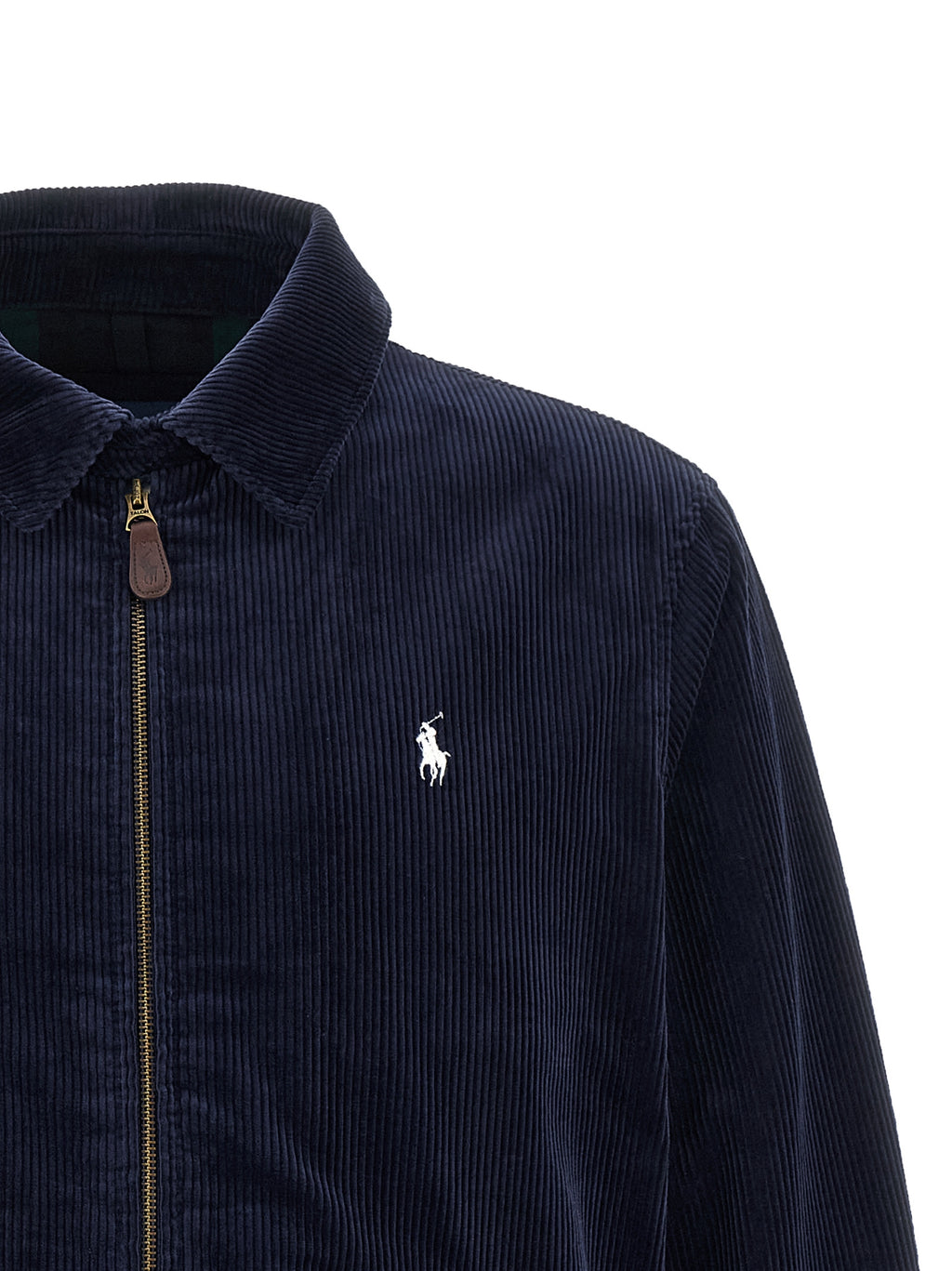 Polo Ralph Lauren Blaue Baumwolljacke in voller Länge