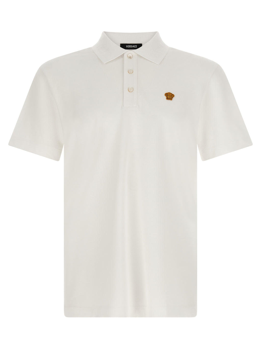 Versace Weißes Poloshirt aus Baumwolle
