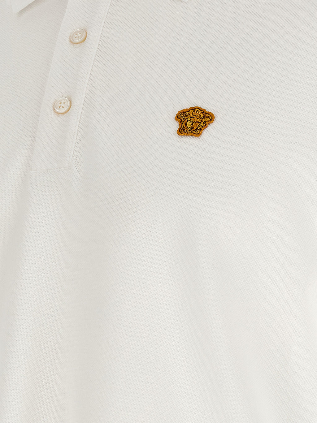 Versace Weißes Poloshirt aus Baumwolle