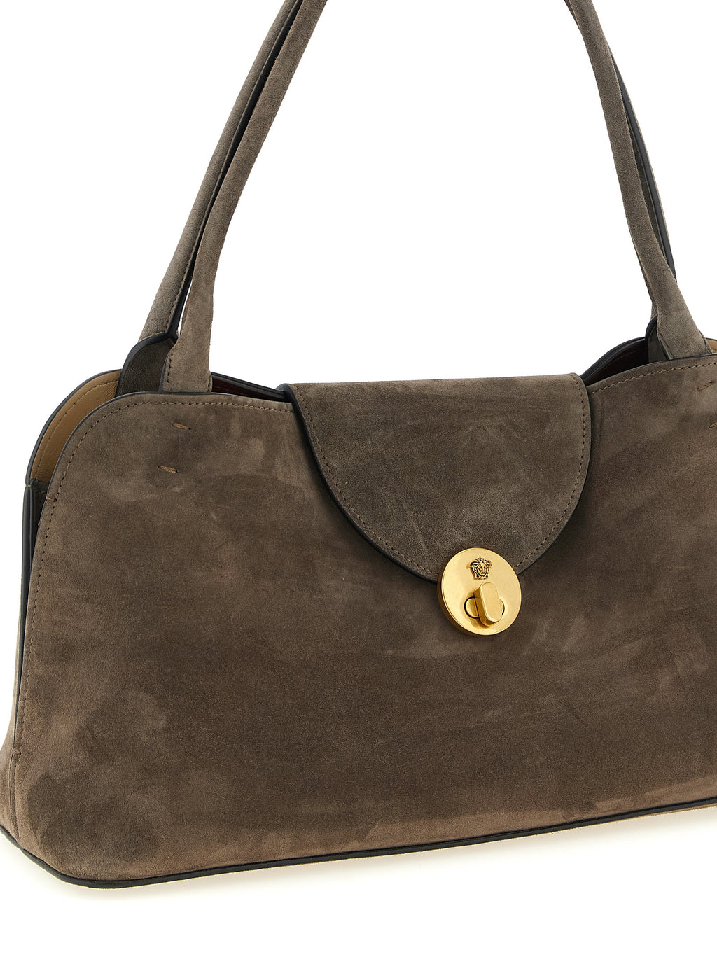 Versace Braunes Kalbsleder Damen Crossbody Tasche
