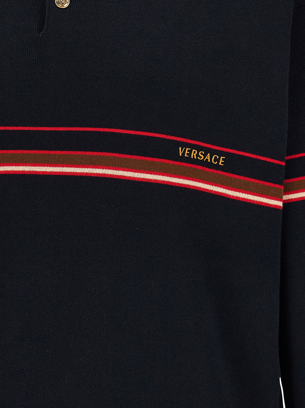 Versace Blaues Baumwoll-Polohemd