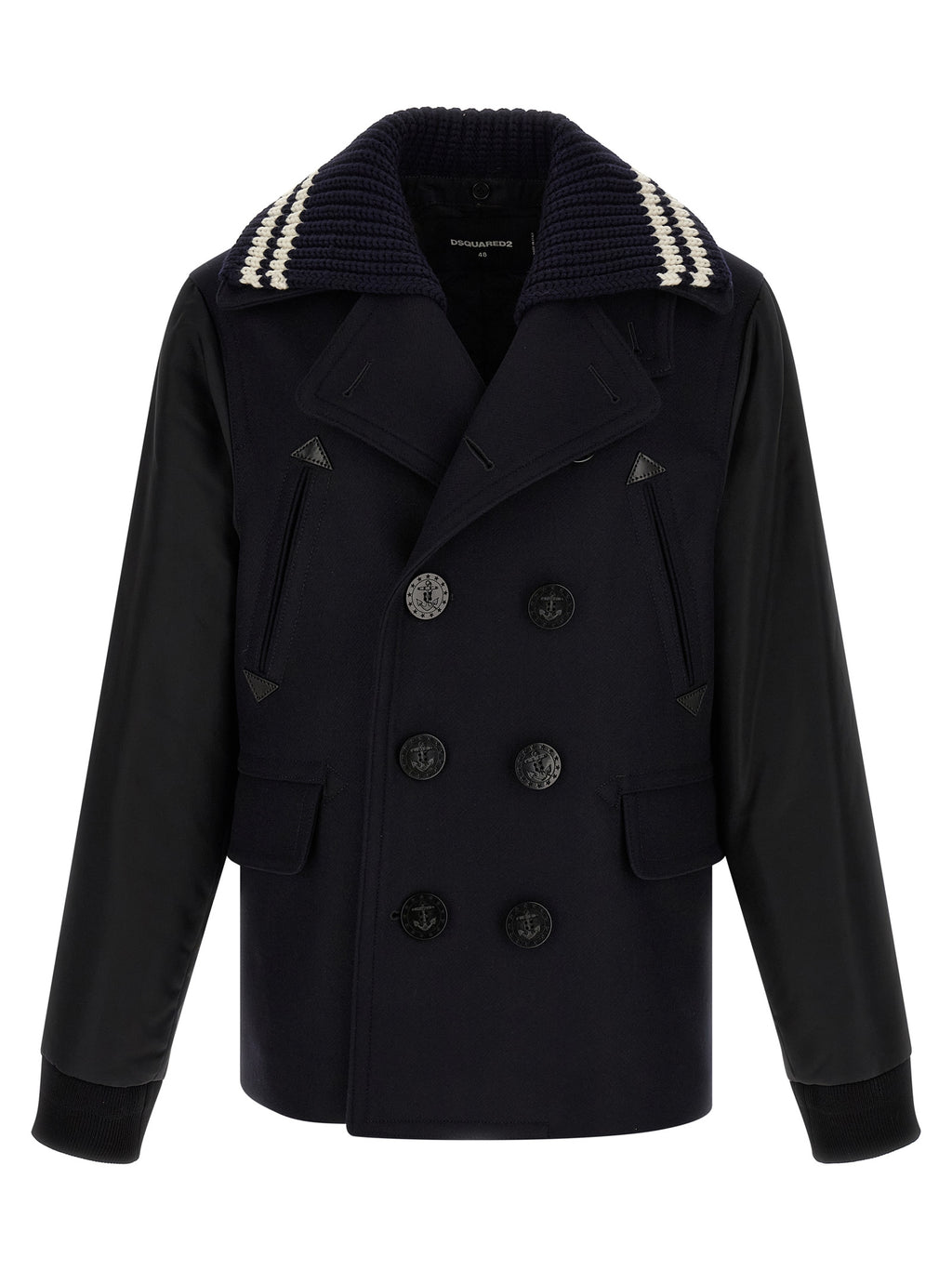 Dsquared² Blauer Wollmantel
