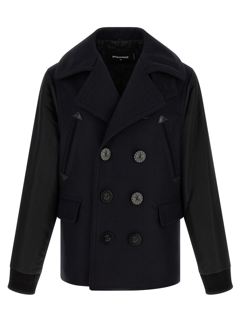 Dsquared² Blauer Wollmantel