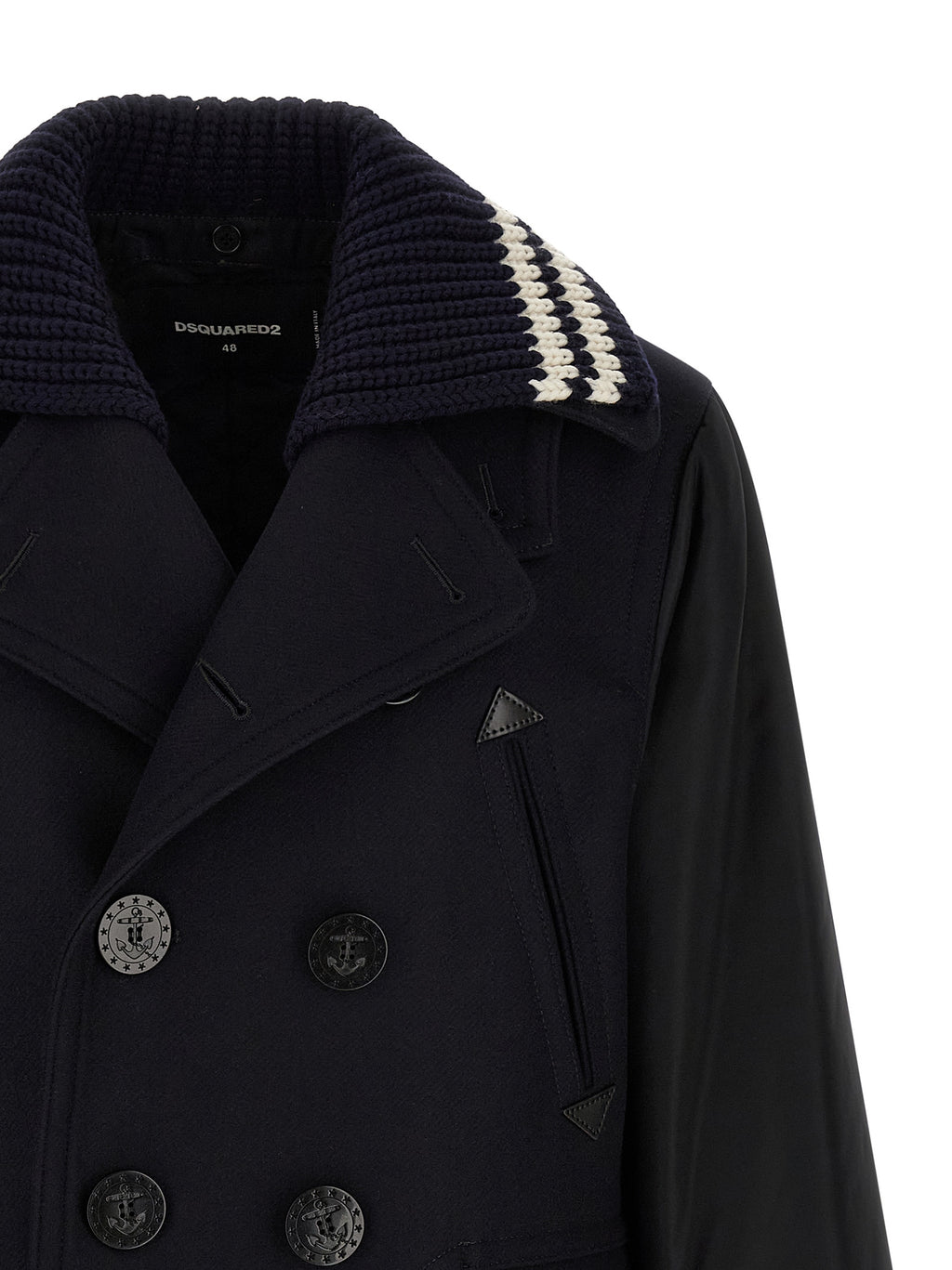Dsquared² Blauer Wollmantel