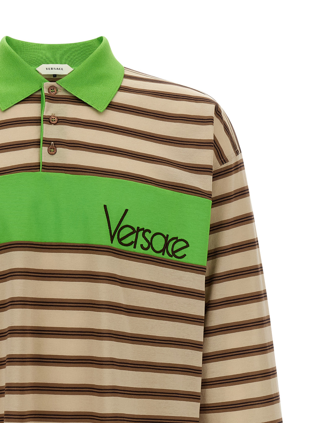 Versace Mehrfarbiges Polohemd aus Baumwolle
