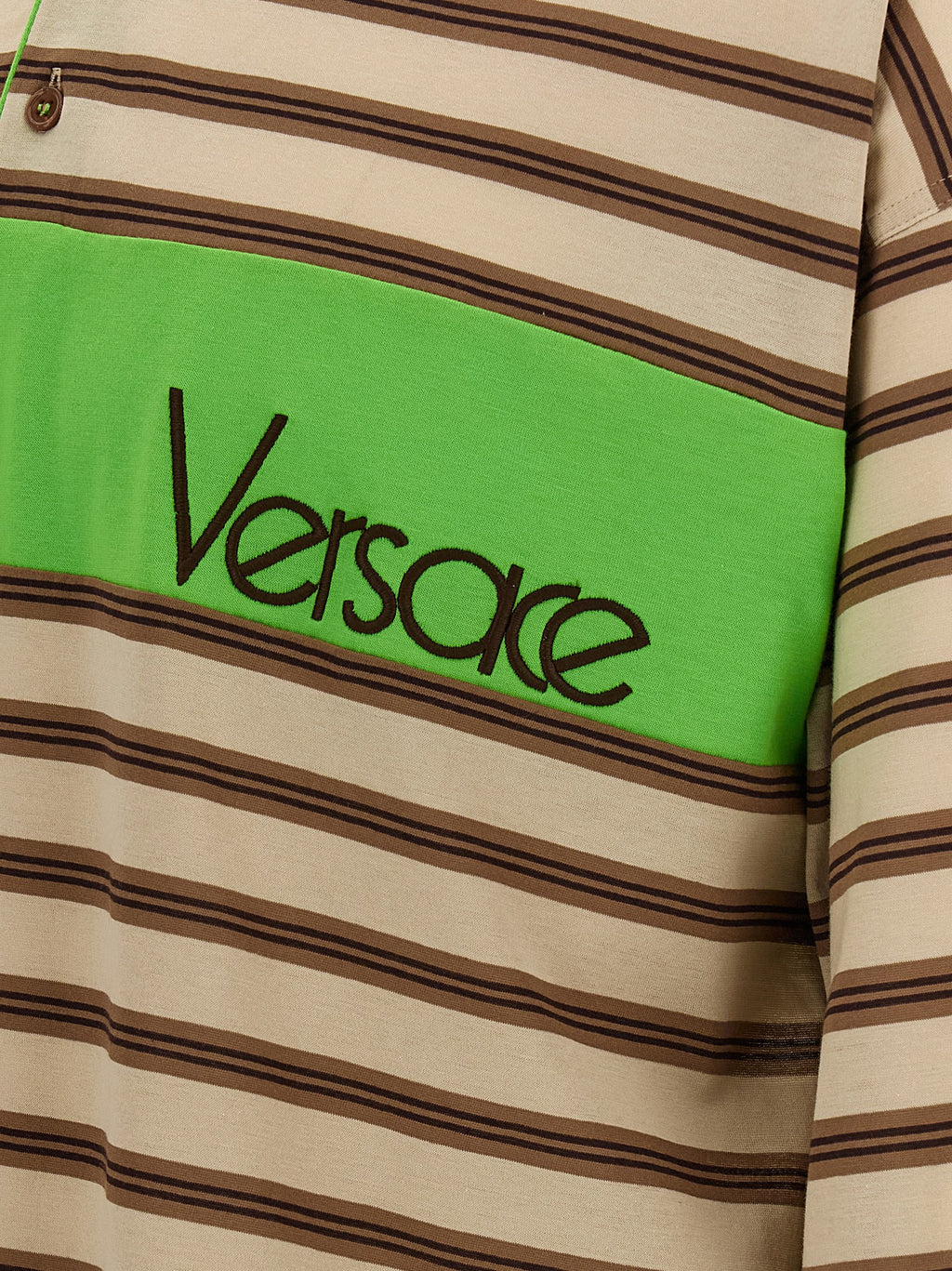 Versace Mehrfarbiges Polohemd aus Baumwolle