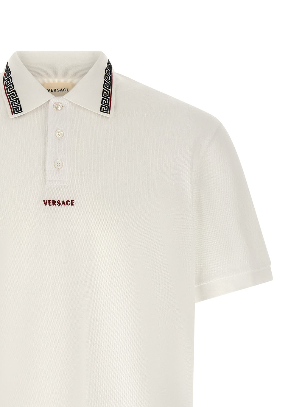 Versace Weißes Poloshirt aus Baumwolle