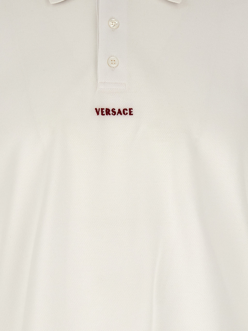 Versace Weißes Poloshirt aus Baumwolle