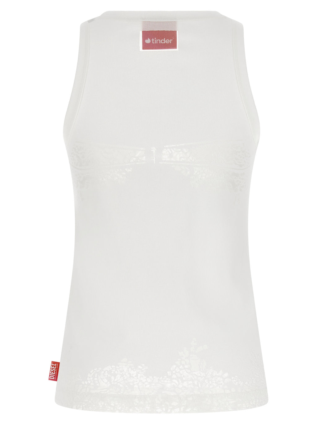 Diesel Weiße Baumwoll-Tanktops