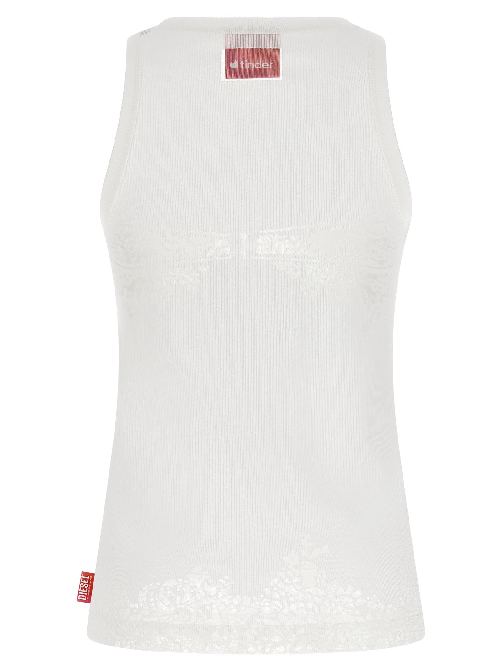 Diesel Weiße Baumwoll-Tanktops