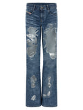 Diesel Blaue Baumwoll-Jeans mit ausgestelltem Bein