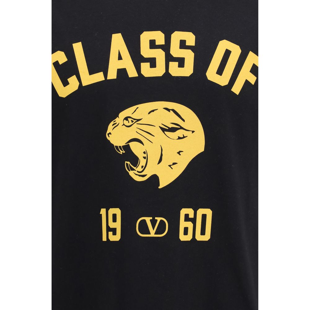 Valentino Schwarzes Baumwoll-T-Shirt