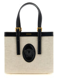 Versace Beige Leinen-Tragetasche