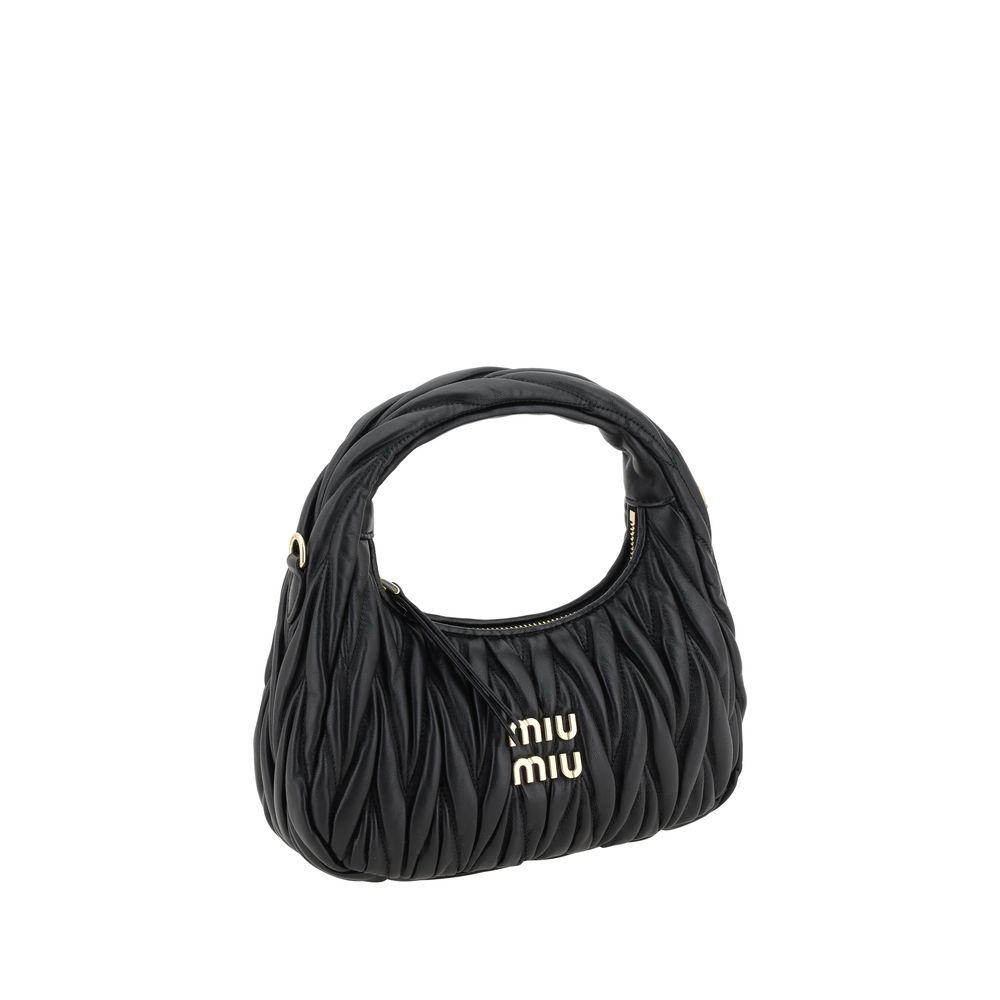 Miu Miu Schwarze Kalbsleder Bos Taurus Handtasche