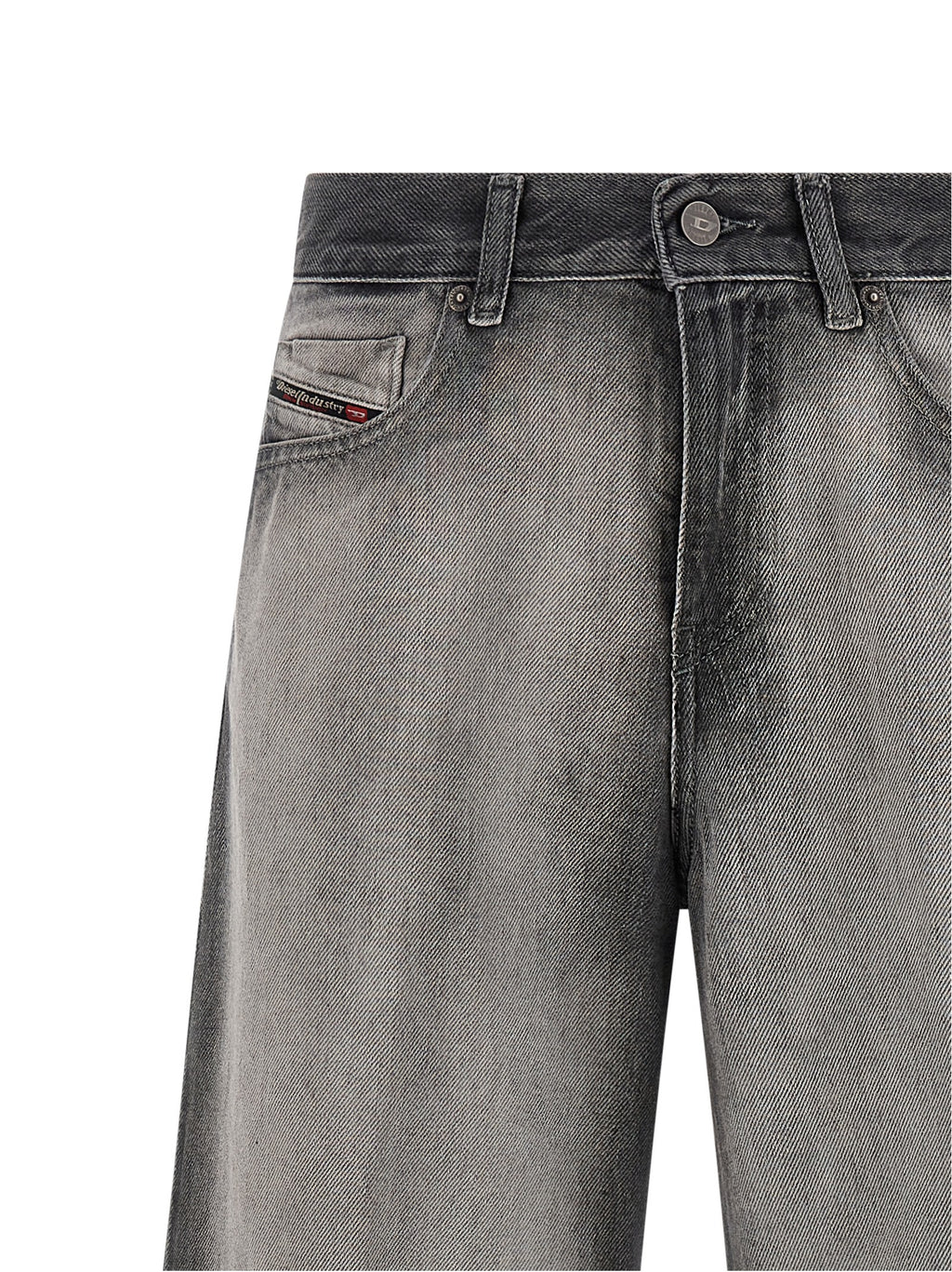 Diesel Graue Baumwoll-Jeans mit Schlag