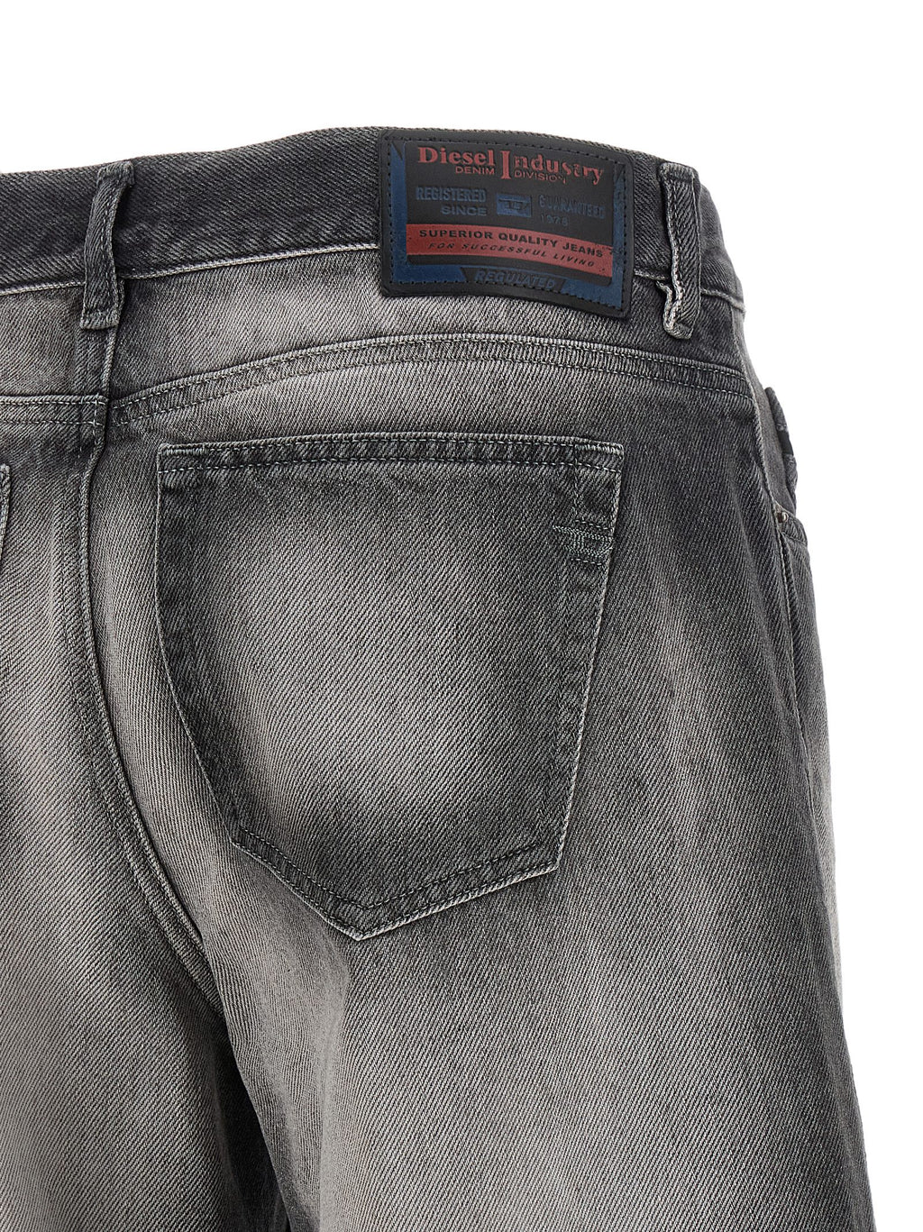 Diesel Graue Baumwoll-Jeans mit Schlag