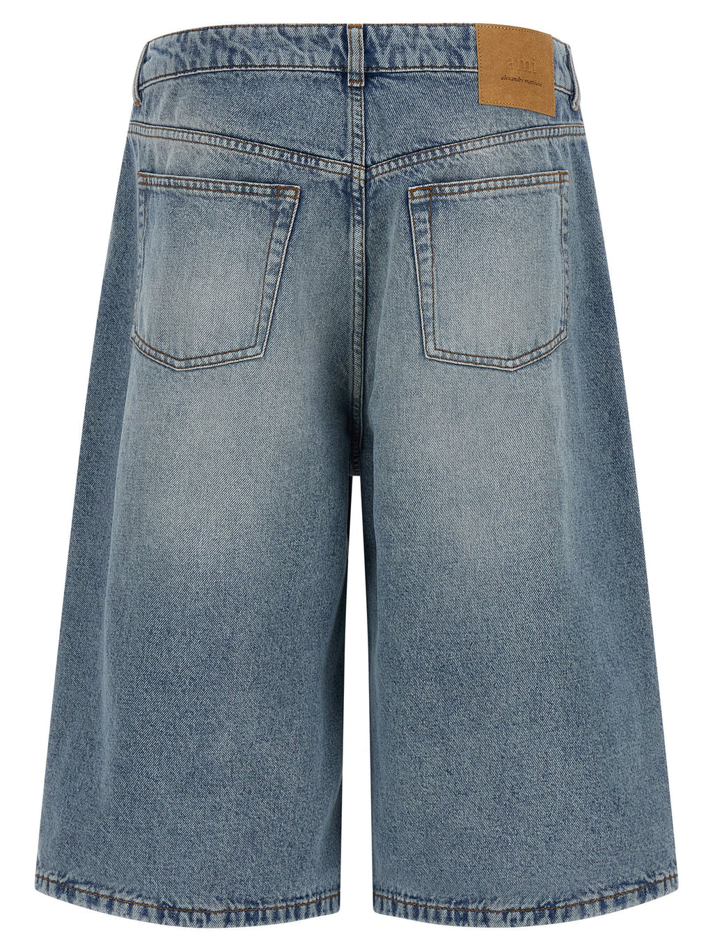 Ami Paris Blaue Baumwoll-Bermudashorts