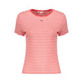 Tommy Hilfiger Rotes Baumwoll-T-Shirt für Damen