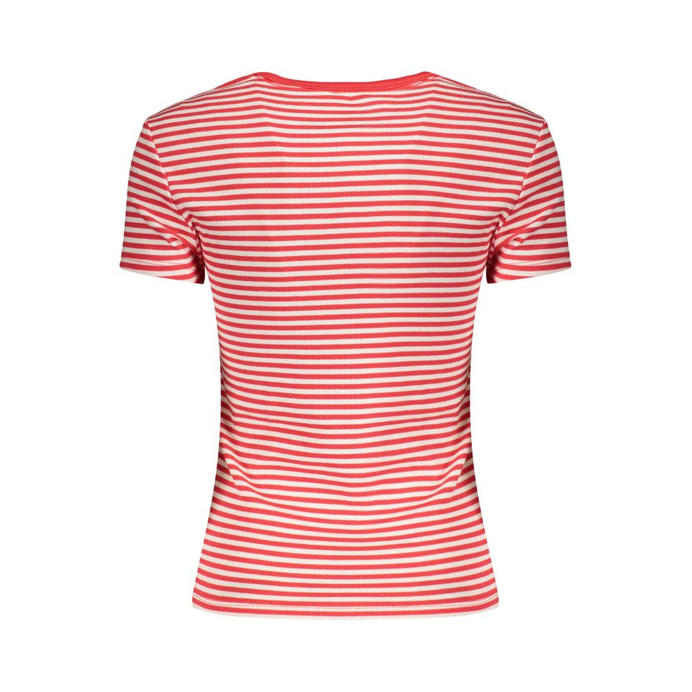 Tommy Hilfiger Rotes Baumwoll-T-Shirt für Damen