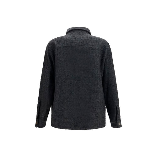 Balmain Schwarze Baumwoll-Shell-Jacke