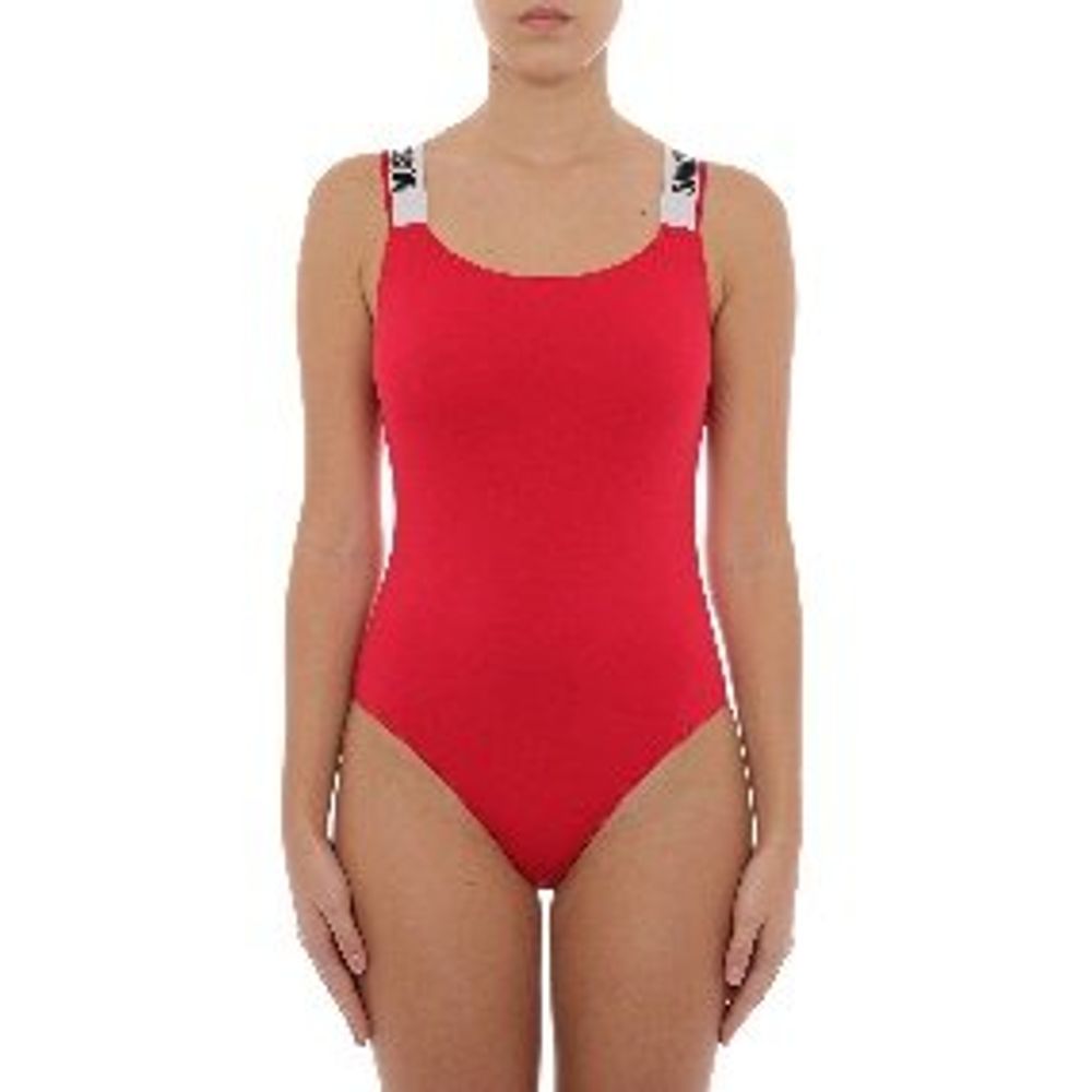 Moschino Roter Baumwoll-Badeanzug