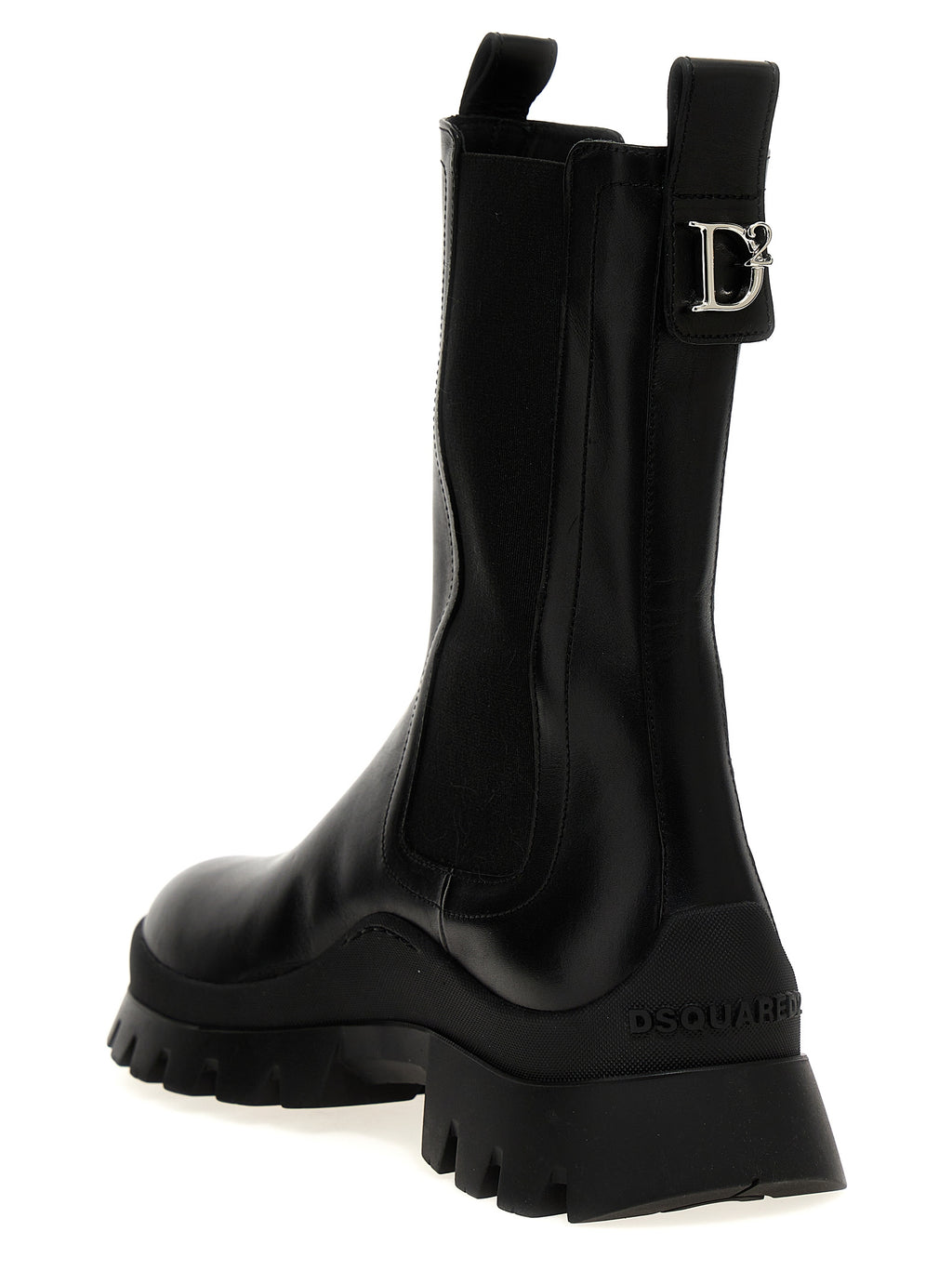 Dsquared² Schwarze Stiefeletten aus Kalbsleder