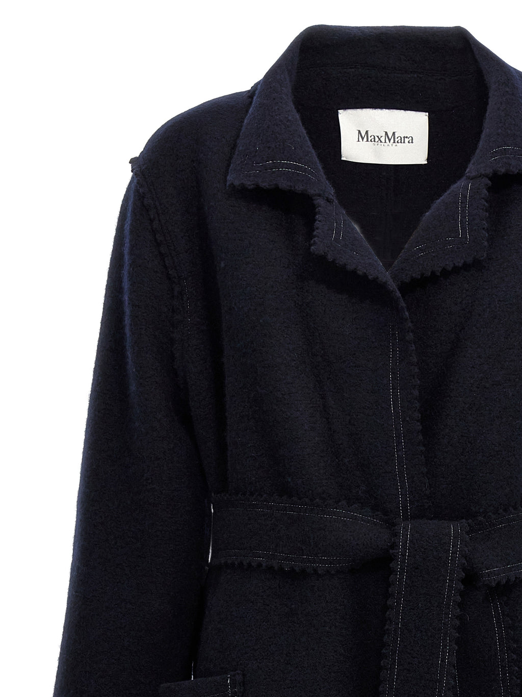 Max Mara Blauer Wollmantel