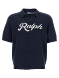 Polo Ralph Lauren Blauer Leinenstrickjacke