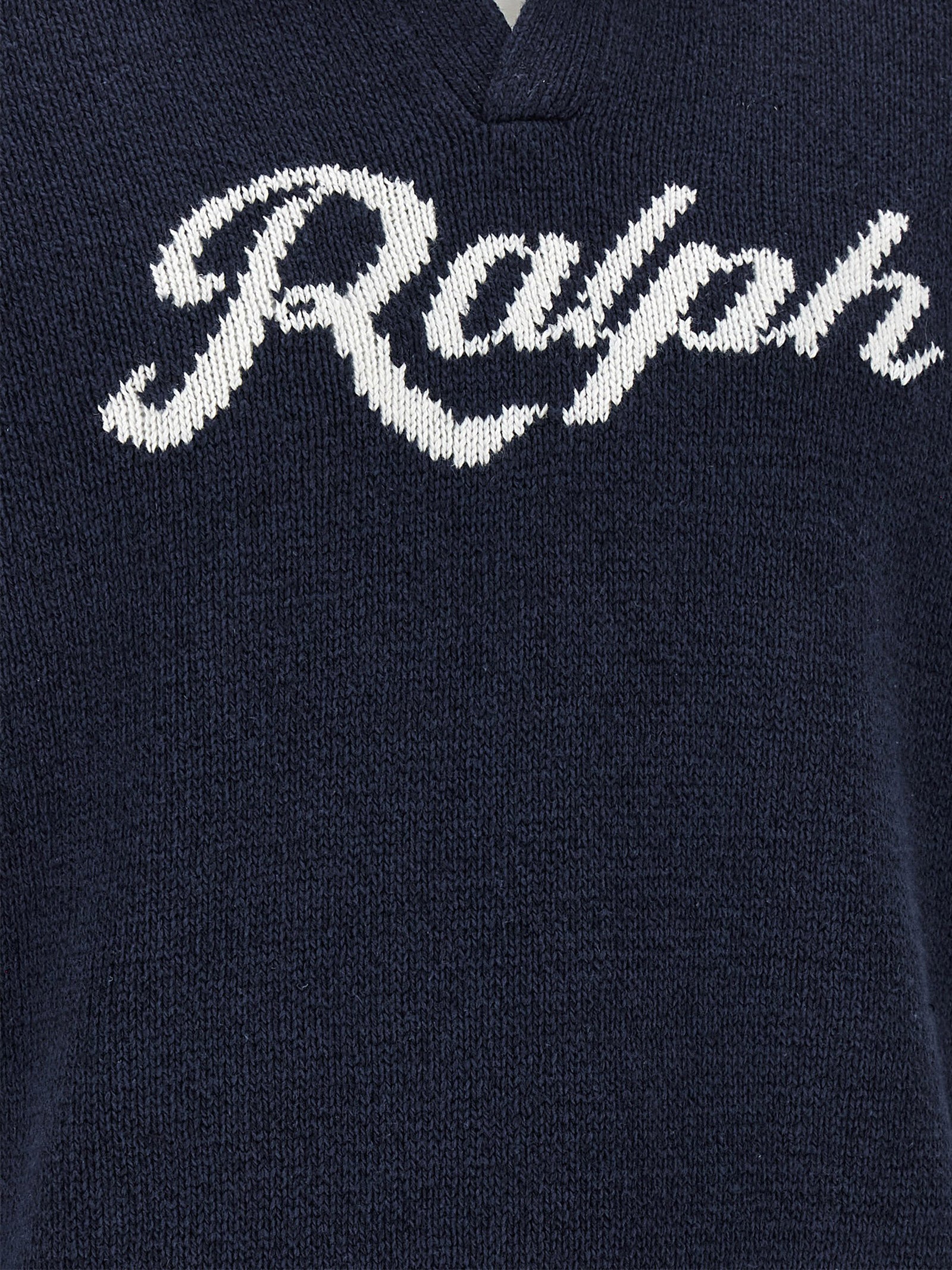 Polo Ralph Lauren Blauer Leinenstrickjacke
