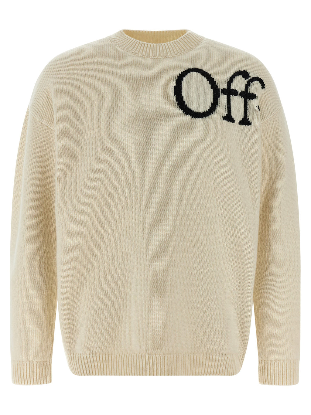 Off-White Zweifarbige Wollstrickjacke