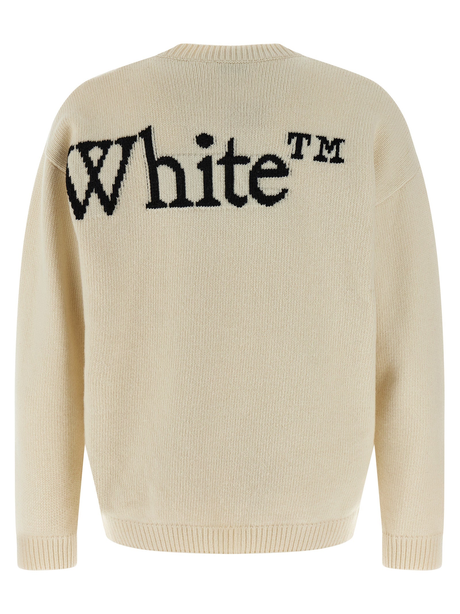Off-White Zweifarbige Wollstrickjacke