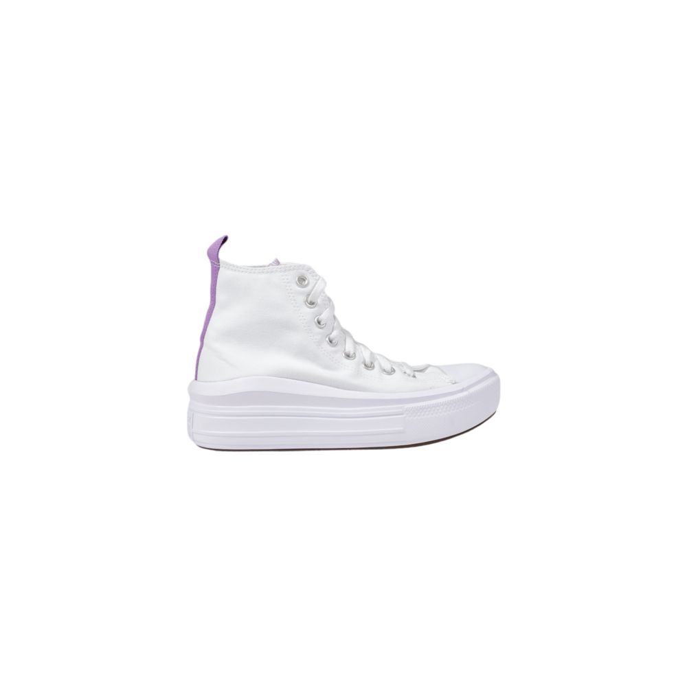 Converse Weiße Stoff-Plateau-Sneaker