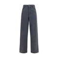 Miu Miu Schwarze Baumwoll-Jeans mit geradem Bein