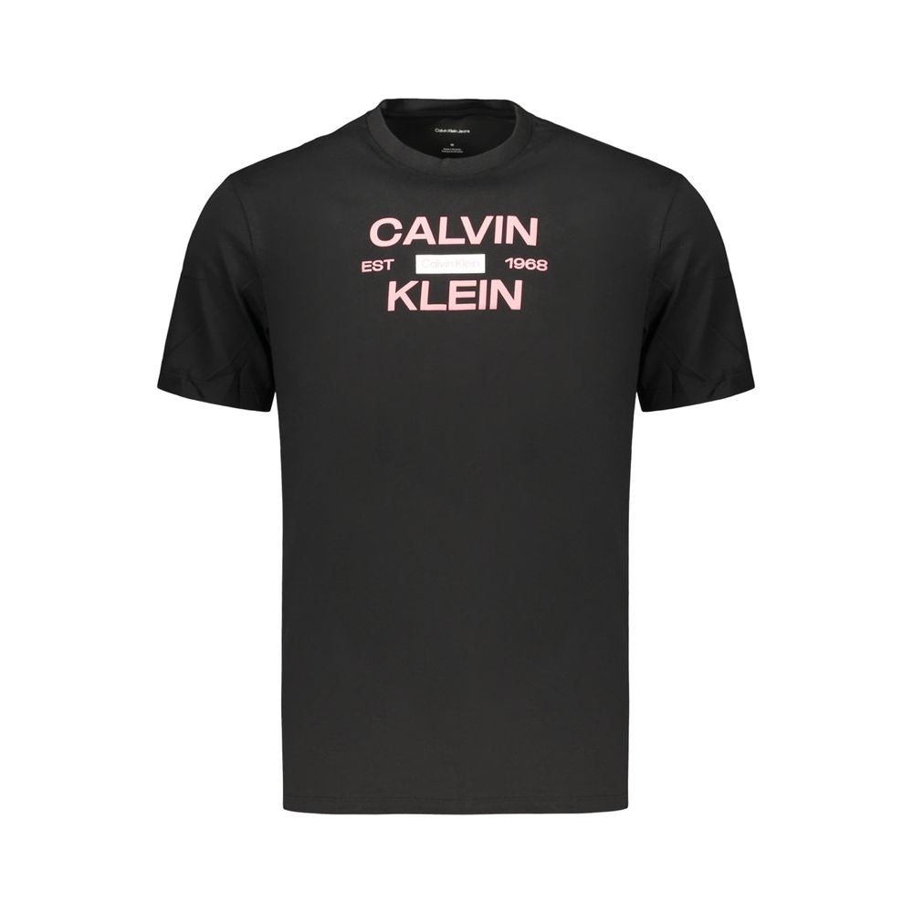 Calvin Klein Schwarzes Baumwoll-T-Shirt für Herren