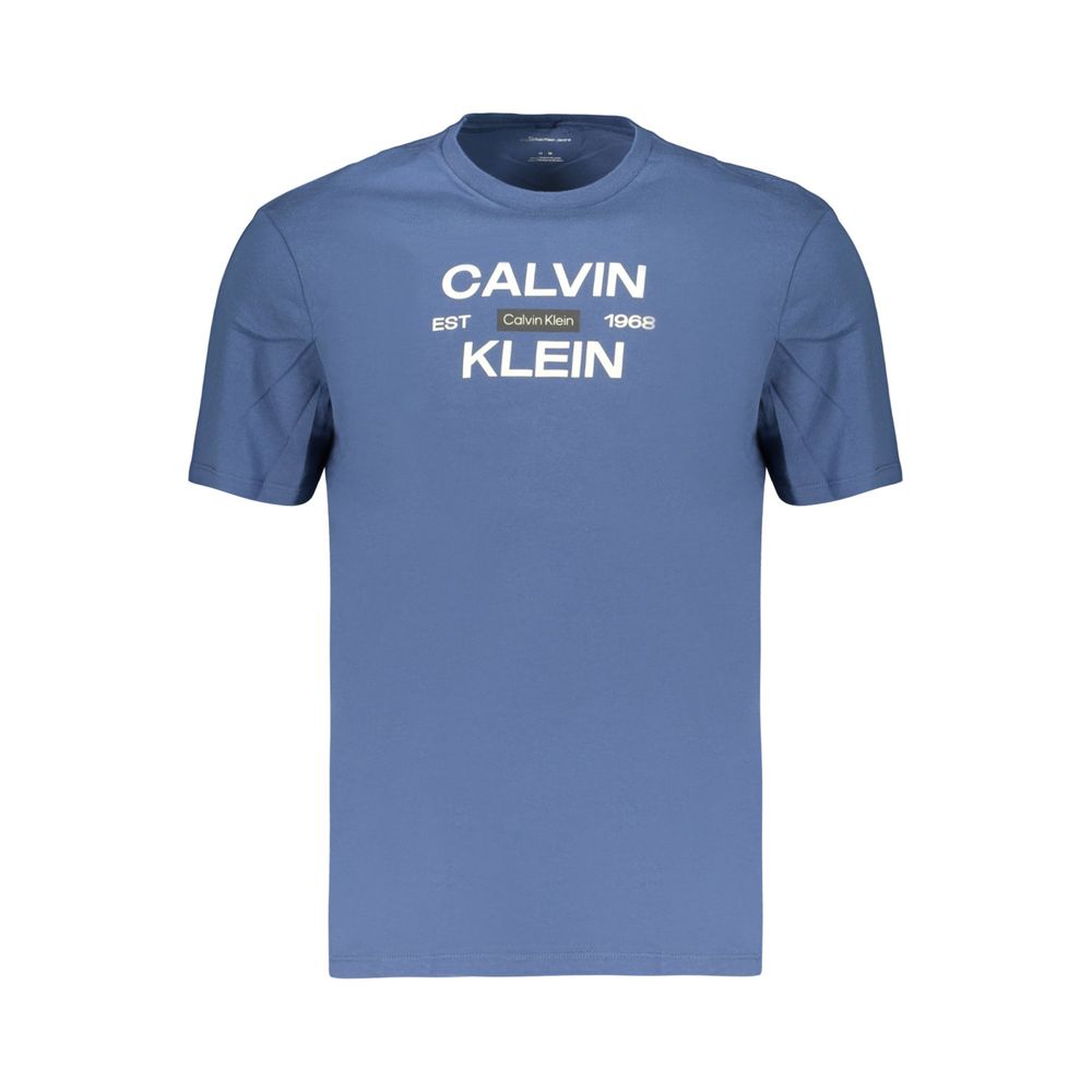 Calvin Klein Blaues Baumwoll-T-Shirt für Herren