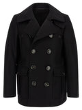 Dsquared² Schwarzer Wollmantel