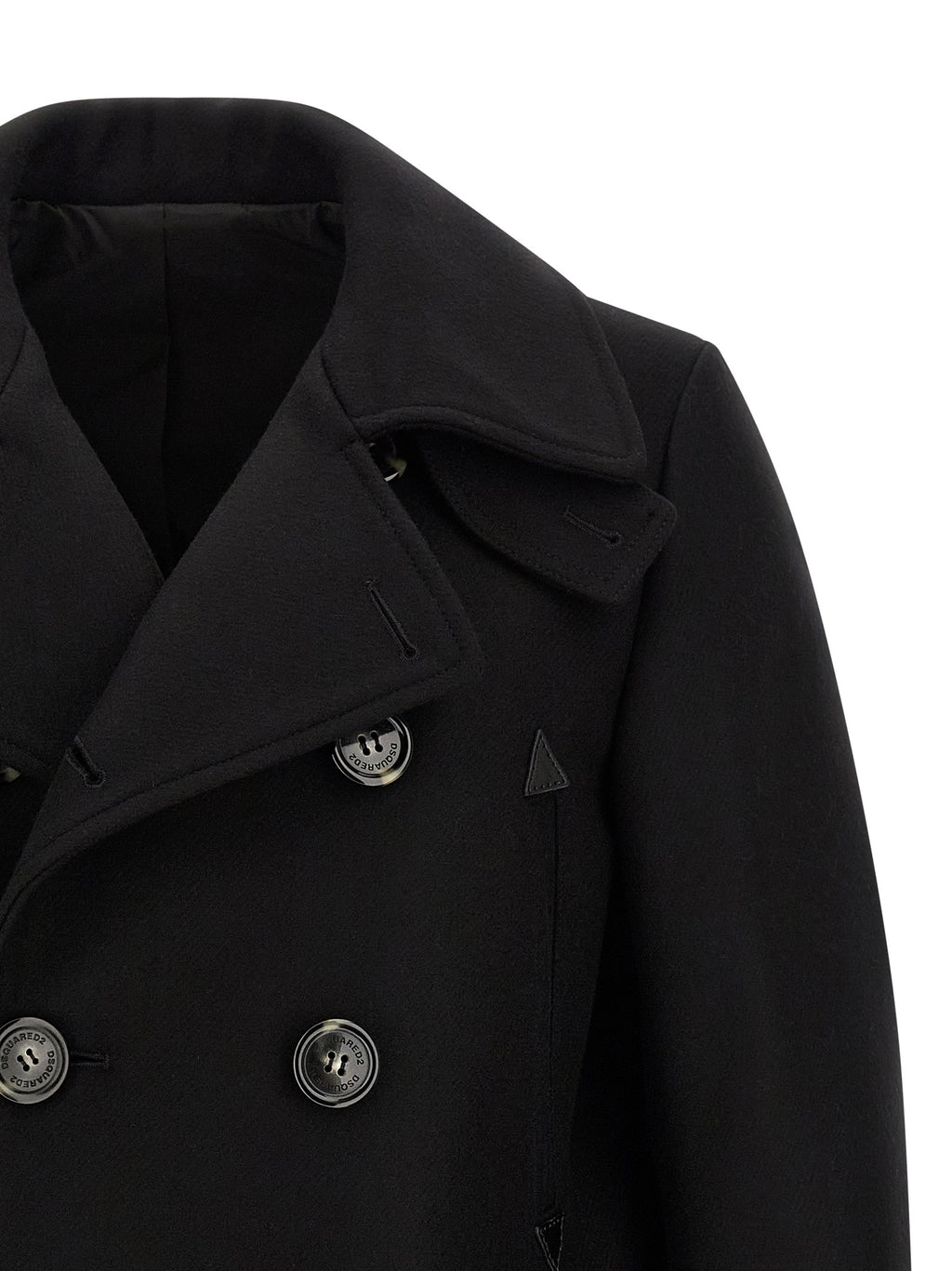 Dsquared² Schwarzer Wollmantel