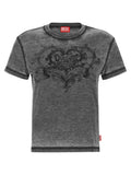 Diesel Graues Polyester-T-Shirt