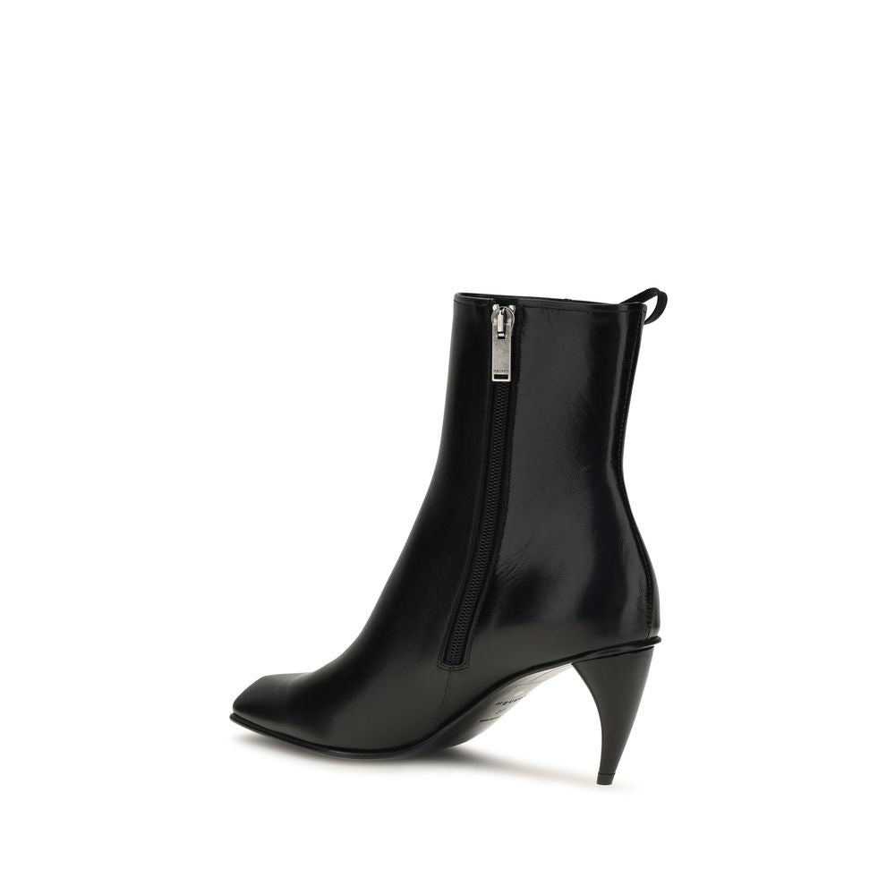 Alexander McQueen Schwarze Schnürstiefel aus Kalbsleder Bos Taurus