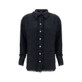 Balmain Schwarzes Polyamid-Hemd