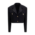 Versace Schwarzer Oves Aries Wollblazer