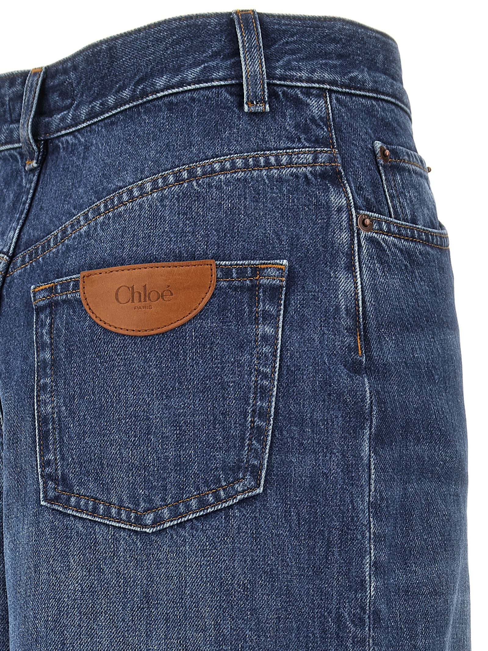 Chloé Blaue Baumwolljeans Denim