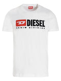 Diesel Weißes Baumwoll-T-Shirt